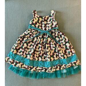 Youngland 4T girls sleeveless 100% cotton party dress, summer dress